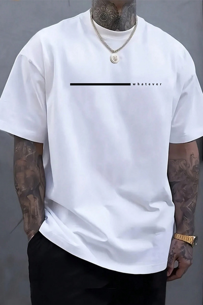 cc collection Tricou oversize cu imprimeu What Ever