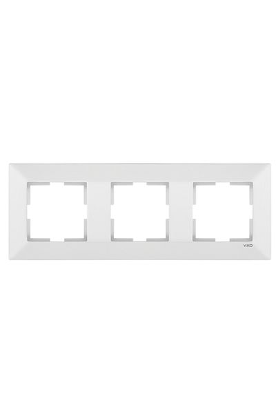 VİKO Viko 9097 9003 Meridian White Triple Horizontal Frame
