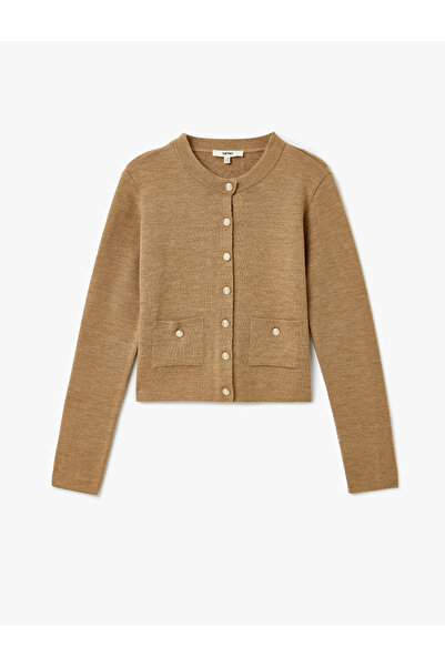 Koton Ζακέτα με μακρυμάνικο γιακά με κουμπιά