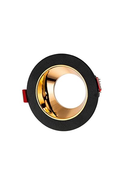 MAXLED Sıva Altı Gu-10 Duylu Siyah Gold Yuvarlak Dekoratif Spot Kasa Mx-2002