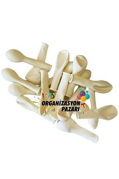 Organizasyon Pazarı White 5-Inch Small Size 10-Piece Decoration Balloon