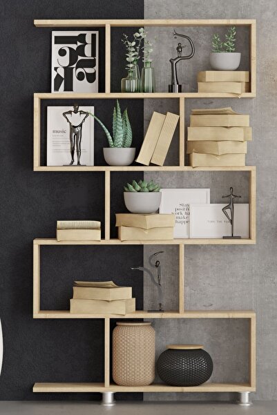 DECORMET Nilüfer Kitaplık Safir Meşe