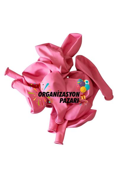 Organizasyon Pazarı 12 Inch Light Pink - Baby Pink Color 10 Pieces Pastel Decoration Balloon