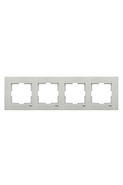 VİKO Viko92190664 Novella Metallic White Quadruple Frame