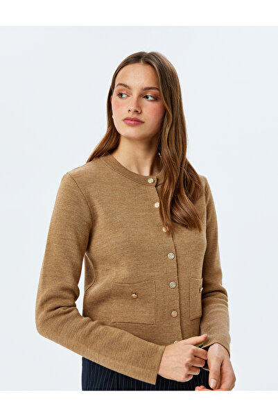 Koton Ζακέτα με μακρυμάνικο γιακά με κουμπιά