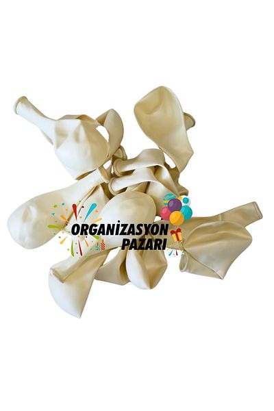 Organizasyon Pazarı 25 Pieces White Color Small Size 5 inch Decoration Balloons