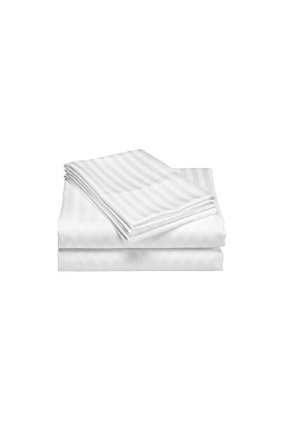 AYHANHOME Natural Stripe Cotton Double Duvet Cover Set