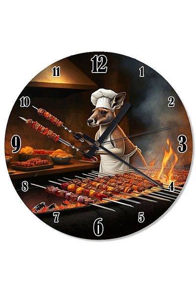 Tablomega Kangaroo Making Kebab Wall Clock