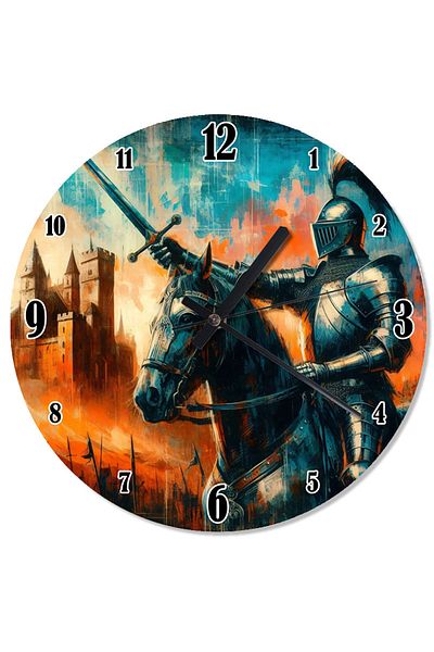 Tablomega Knight on War Horse Analog Wall Clock