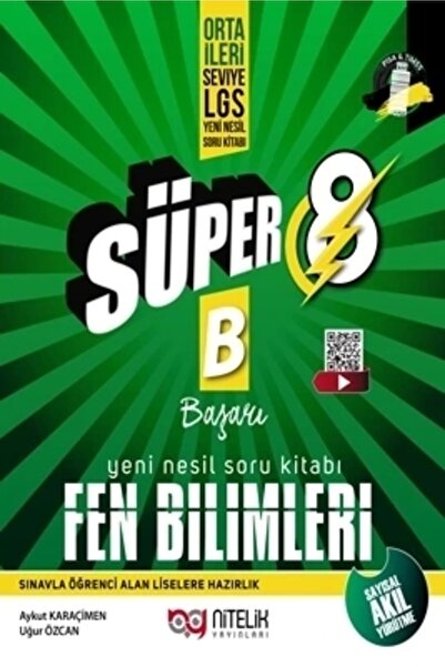 Nitelik Yayınları Nitelik 8.Sınıf Süper B Yeni Güncel (Başarı) Fen Bilimleri Soru Bankası ( Orta ve İleri Düzey)
