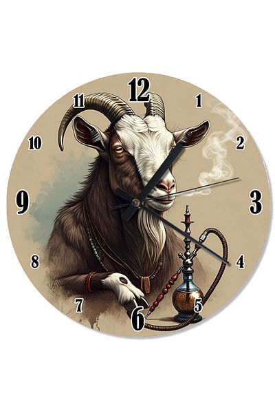 Tablomega Calm Mountain Goat Retro Wall Clock