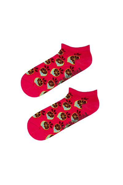 CARNAVAL SOCKS Чорапи до глезена с шарка на грейпфрут