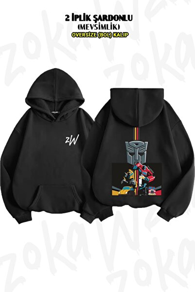ZOKAWEAR Φούτερ με κουκούλα με στάμπα Transformers 2 (2 νήματα)