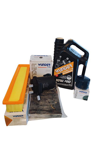 WUNDER RENAULT KANGO I 1.5 DCİ PERİYODİK FİLTRE VE WUNDER 10W40 5LT YAĞ BAKIM SETİ