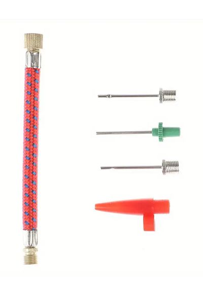 Nactumu Set de ace de umflare manuală și furtun, mingi sport, anvelope pentru biciclete Kit pompă de aer portabilă