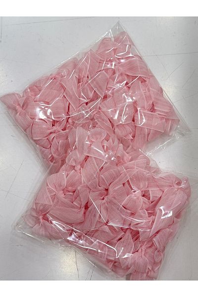 LAYLAEVENTS Linen Ribbon Ready Bow -40 Pieces-Pink
