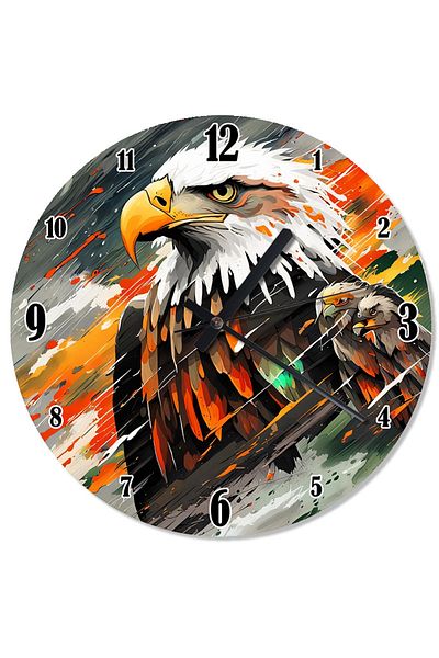 Tablomega Warrior Eagle's Power Decorative Wall Clock