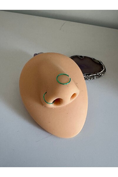 Bylin İnce Halka Piercing / Yeşil Delik Gerektirmeyen Hızma- Çap 8mm-Kalınlık...