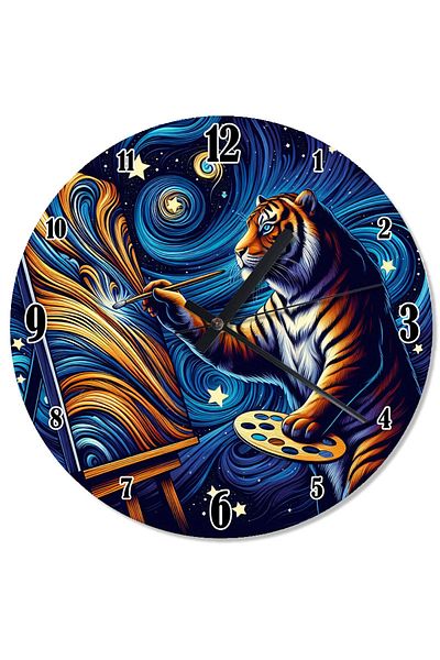 Tablomega The Power of the Cosmic Tiger Flowing Wall Clock