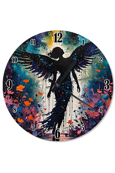 Tablomega Angelic Shadow Pattern Wall Clock with Wings