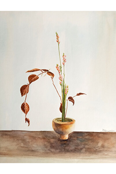 Sarisa pictură originală în acuarelă