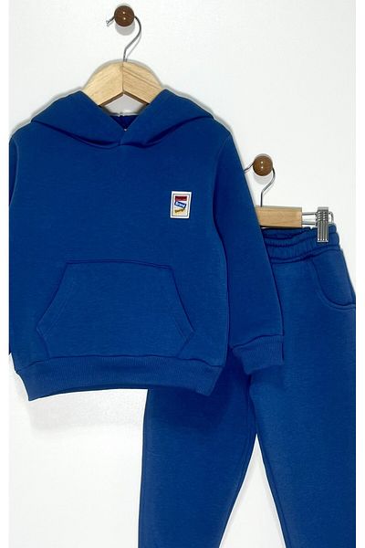 Kocaman Bebe 3 Thread Raised Sweat-Shirt Set with Epaulettes