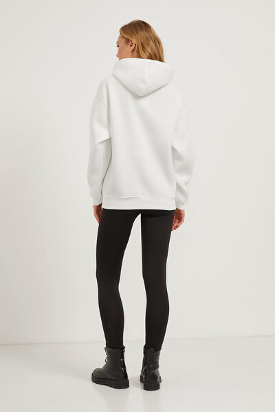 Arma Life Γυναικείο φούτερ με κουκούλα με σχέδιο Παρίσι σε λευκό χρώμα