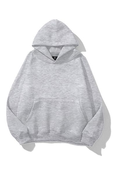 Trendiz Unisex Basic Hoodie - Γκρι μελανζέ