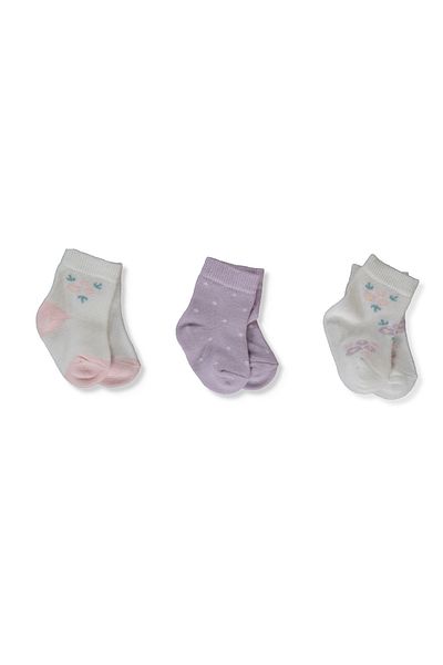 Bebetto Set of 3 Socks - Flowers (0-6 Months) S 672