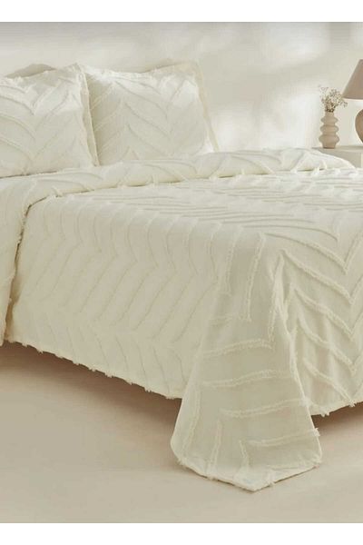 bursa çeyiz Ecru Double Bedspread