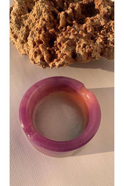 MISS GOLDEN Sedefli Mor Beyaz Ve Turuncu Gökkuşağı Renkleri Yuvarlak Şekil Kü...