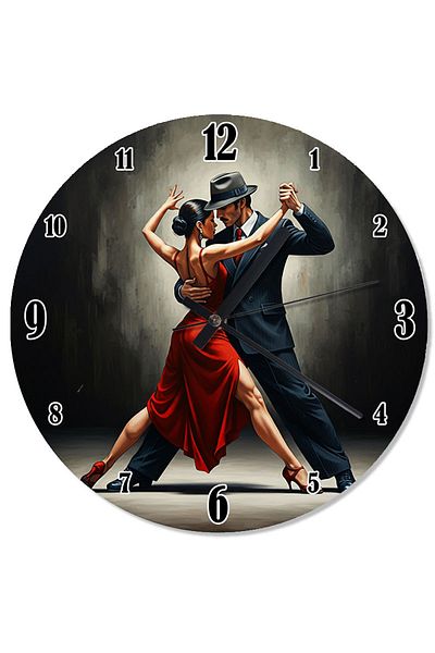 Tablomega Passionate Tango Dancing Analog Wall Clock