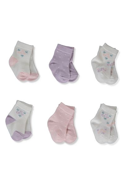 Bebetto Set of 3 Socks - Flowers (0-6 Months) S 672