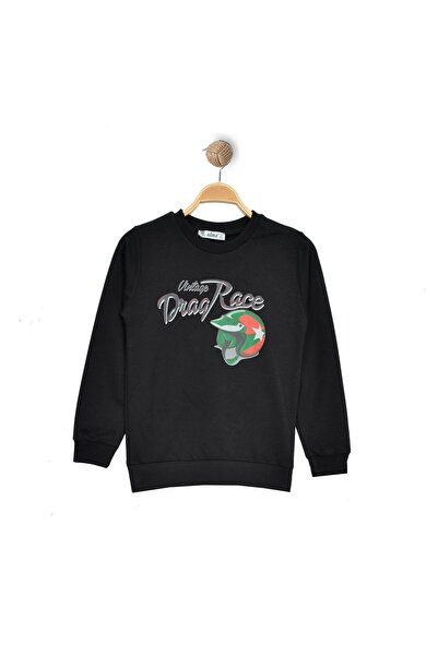 VALERY Boy's vintage drag long sleeve sweatshirt black