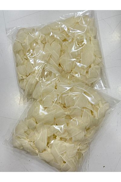 LAYLAEVENTS 40 Pieces of Linen Ribbon Premade Bow - Powder