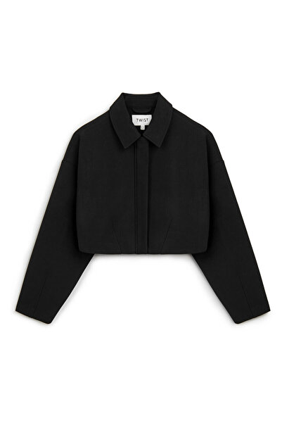 Twist Crop Shirt Jacket