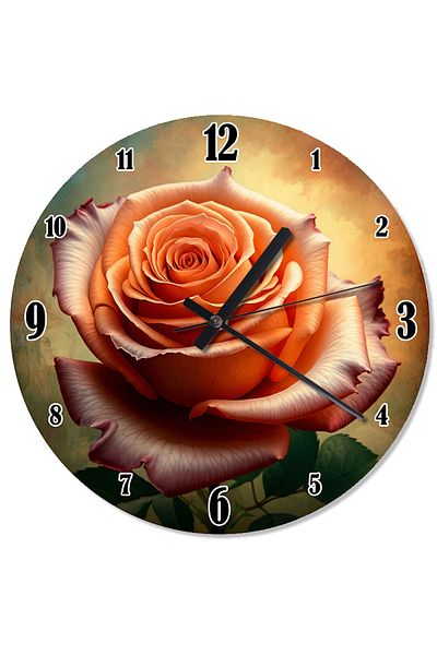 Tablomega Pink Rose Elegance Silent Wall Clock