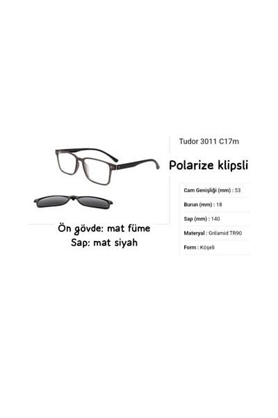 TUDOR Tu3011 C17M 53Ekt Polarized Clip-On Blue Light Protection