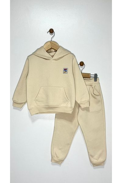 Kocaman Bebe 3 Thread Raised Sweat-Shirt Set with Epaulettes