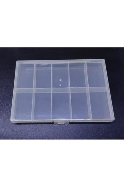 Hatfon Elektronik Organizer Malzeme Kutusu 10 Bölmeli Şeffaf PBB040-22 (#31) ...