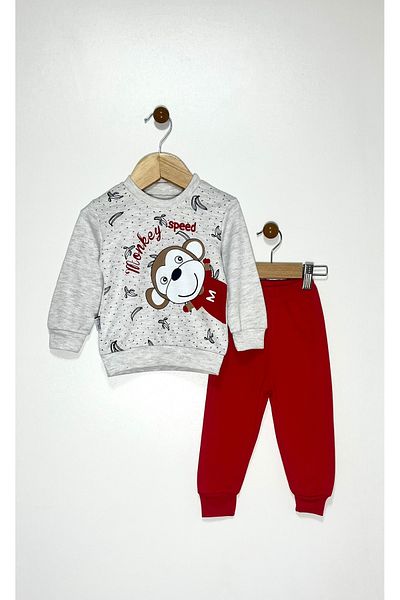 Kocaman Bebe Monkey Printed Children's Suit