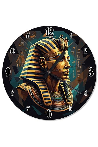 Tablomega Pharaoh and Egyptian Heritage Printed Wall Clock