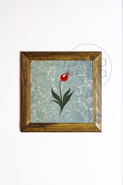 Artavessa Панел за картина с рамка от масивно дърво, камък, 16 x 16 см - Мраморно изкуство 3