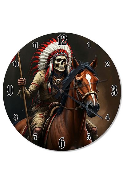 Tablomega Warrior on Horseback Shaped Wall Clock
