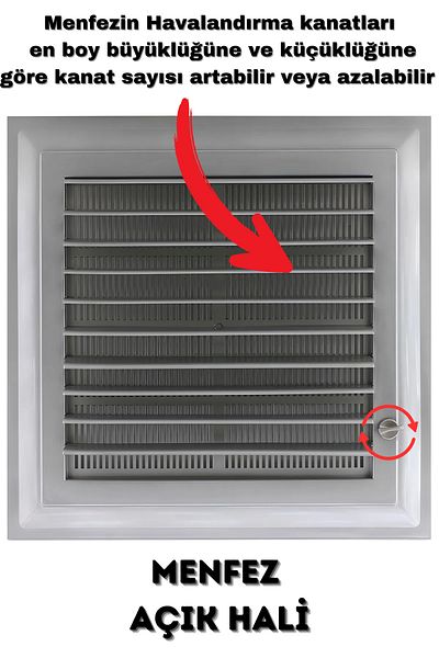 NUBLADO Ventilation Grille Bathroom Wc Toilet Grille Plastic Louver Gray 50X50 Cm.