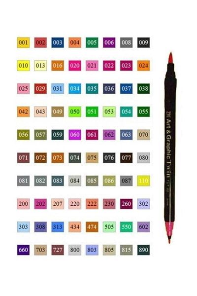 Zig Art & Graphic Twin Marker Drawing Pen 4 Orange