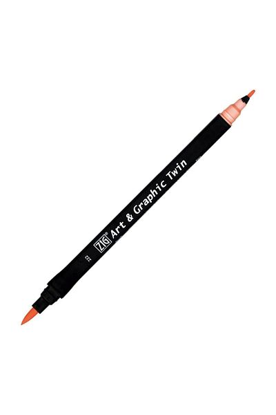 Zig Art & Graphic Twin Marker Drawing Pen 222 Salmon