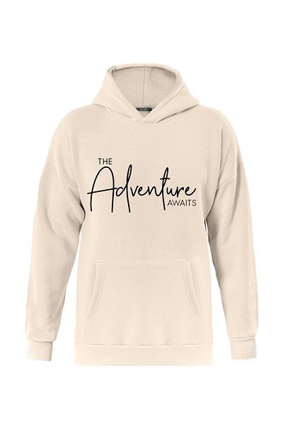 SOFTWAY Φούτερ Unisex Fleece Oversize με κουκούλα - ΜΠΕΖ