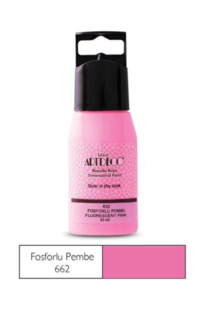 Artdeco Karanlıkta Parlayan (Glow in the Dark) Boyutlu Boya 60 ml. FOSFORLU PEMBE