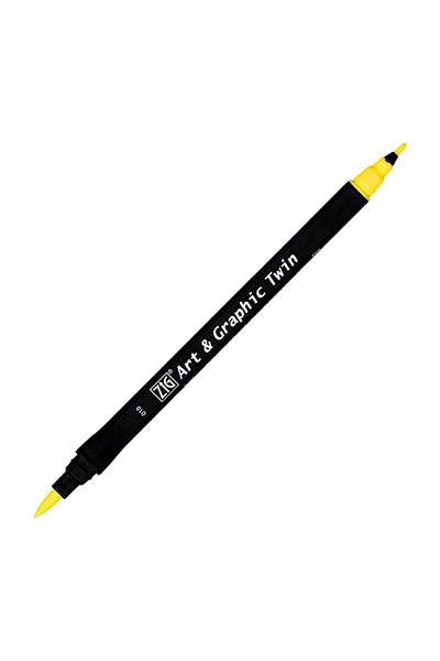 Zig Art & Graphic Twin Marker Drawing Pen 10 Light Yellow